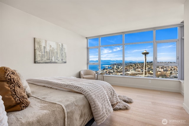 583 Battery St Unit 3802, Seattle, WA 98121 - bedroom with wood finished floors and baseboards