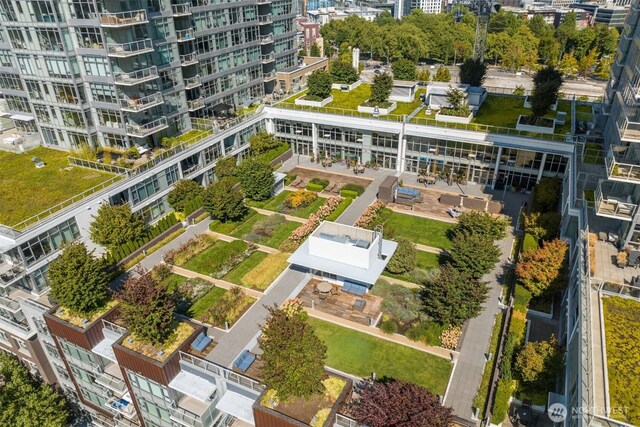 583 Battery St Unit 3802, Seattle, WA 98121 - drone / aerial view of apartment complex / building