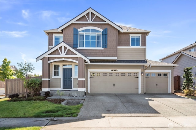 2846 Anna St NE, Lacey, WA 98516 - craftsman-style house featuring driveway, a garage, and a shingled roof