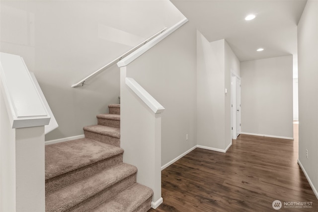 2846 Anna St NE, Lacey, WA 98516 - staircase with recessed lighting and wood finished floors