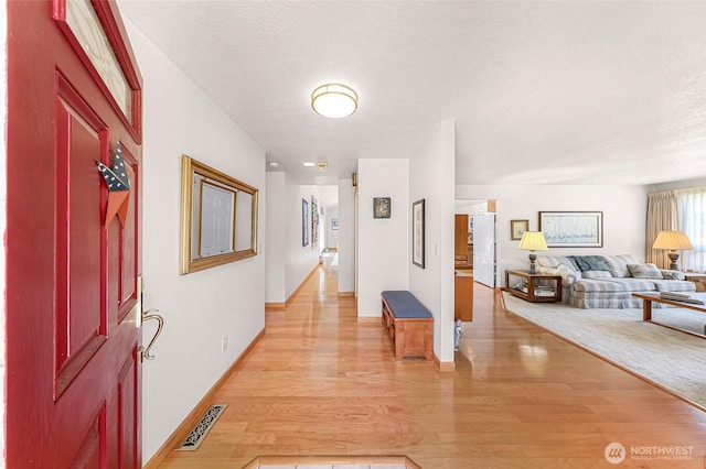 527 Fern Rd, Bellingham, WA 98225 - entrance foyer with light wood-type flooring and a textured ceiling