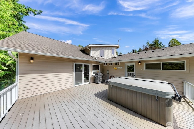 527 Fern Rd, Bellingham, WA 98225 - deck with a hot tub and area for grilling
