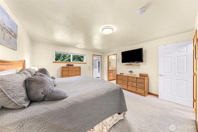 527 Fern Rd, Bellingham, WA 98225 - bedroom featuring light colored carpet, a textured ceiling, and ensuite bathroom
