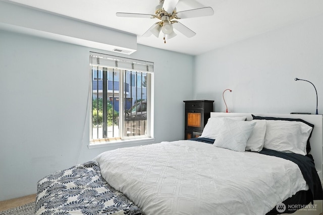 29 Etruria St Unit B405, Seattle, WA 98109 - carpeted bedroom with ceiling fan