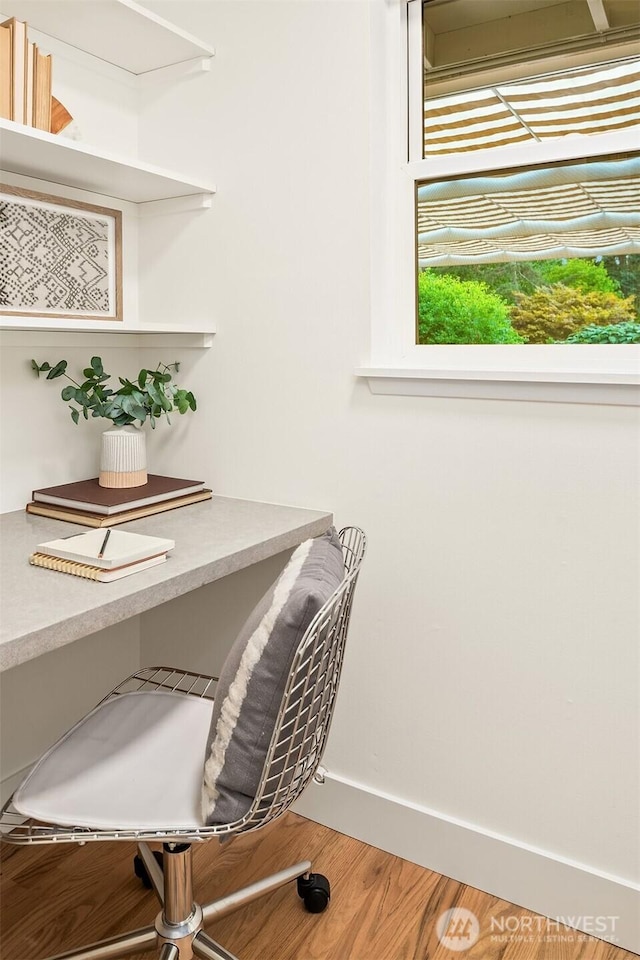 16223 NE 26th St, Bellevue, WA 98008 - home office featuring wood finished floors and baseboards