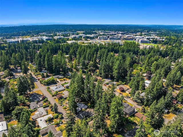 16223 NE 26th St, Bellevue, WA 98008 - aerial view of property's location with nearby suburban area and a forest
