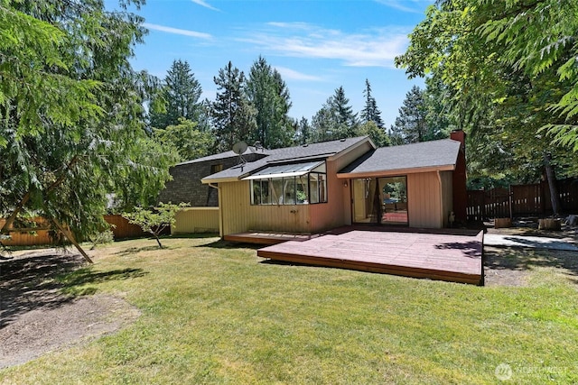 17726 NE 26th St, Redmond, WA 98052 - back of property with a deck and roof with shingles