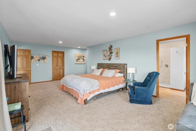10212 SW 127th St, Vashon, WA 98070 - bedroom featuring carpet flooring, recessed lighting, and connected bathroom