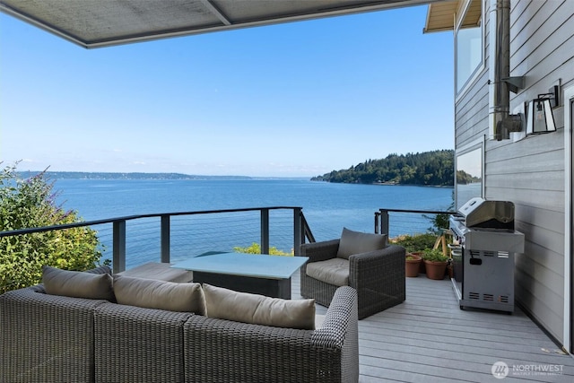 10212 SW 127th St, Vashon, WA 98070 - balcony featuring a water view and grilling area