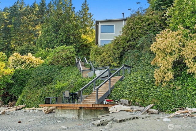 10212 SW 127th St, Vashon, WA 98070 - back of house featuring stairs