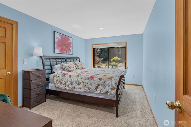 10212 SW 127th St, Vashon, WA 98070 - bedroom featuring carpet flooring, access to outside, and recessed lighting