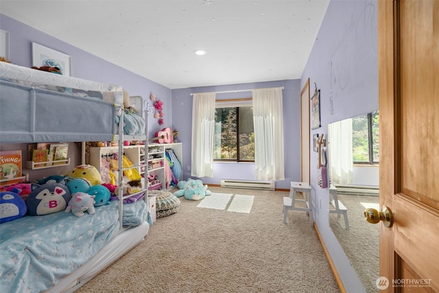 10212 SW 127th St, Vashon, WA 98070 - carpeted bedroom featuring baseboard heating