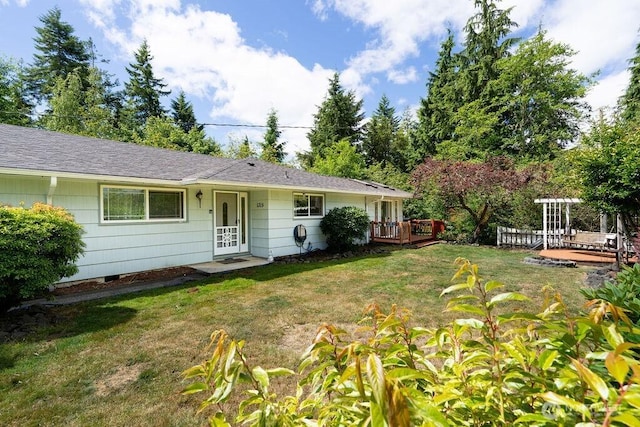 1315 Thomas St, Aberdeen, WA 98520 - back of house featuring a deck and a yard