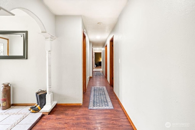 1315 Thomas St, Aberdeen, WA 98520 - hall with wood finished floors and baseboards