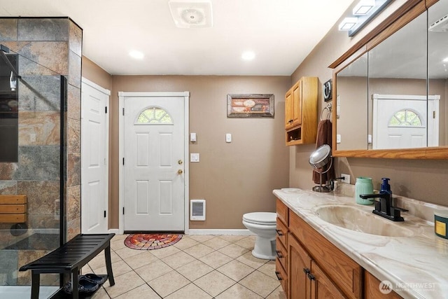 1315 Thomas St, Aberdeen, WA 98520 - bathroom with vanity, plenty of natural light, tile patterned flooring, and a shower stall