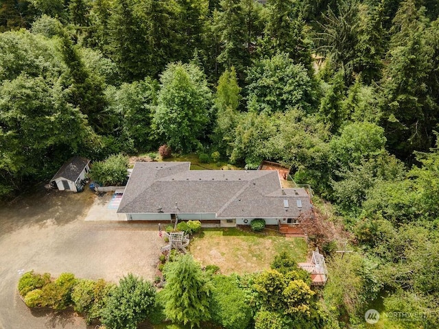 1315 Thomas St, Aberdeen, WA 98520 - view from above of property with a heavily wooded area