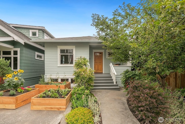 5041 Baker Ave NW, Seattle, WA 98107 - entrance to property featuring a shingled roof