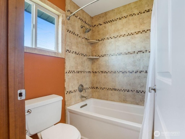 2 W Johnson Ln, Lind, WA 99341 - full bathroom featuring shower / bath combination with curtain and toilet