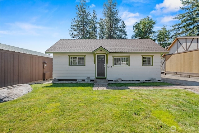 1313 Front St, Leavenworth, WA 98826 - view of front of property with a front yard and a shingled roof