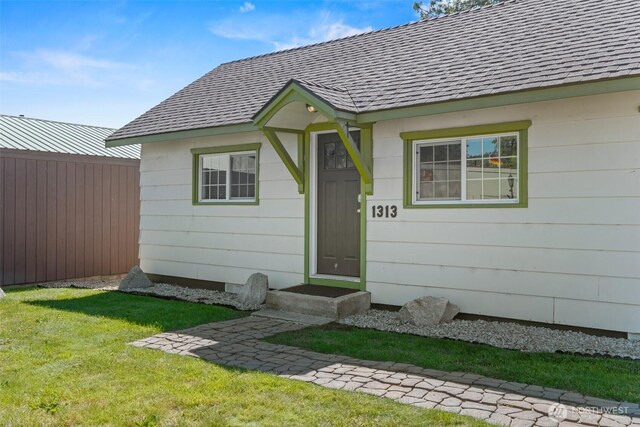 1313 Front St, Leavenworth, WA 98826 - doorway to property with roof with shingles
