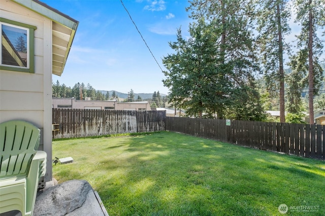 1313 Front St, Leavenworth, WA 98826 - fenced backyard with a mountain view