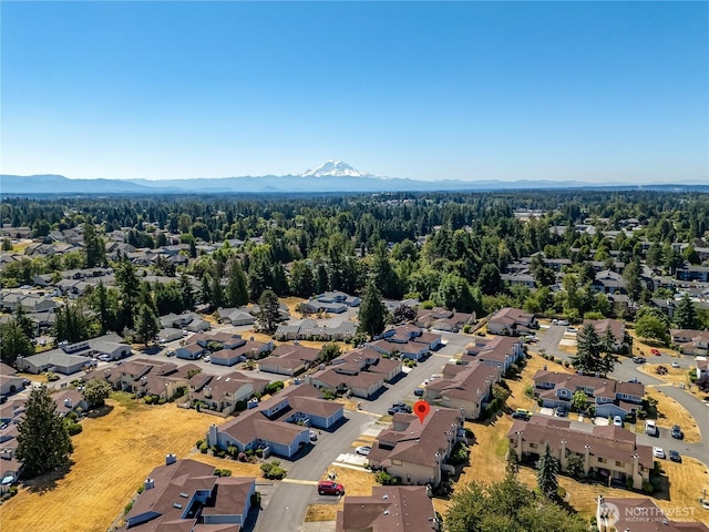 25015 110th Ave SE Unit B, Kent, WA 98030 - aerial perspective of suburban area featuring a mountain backdrop