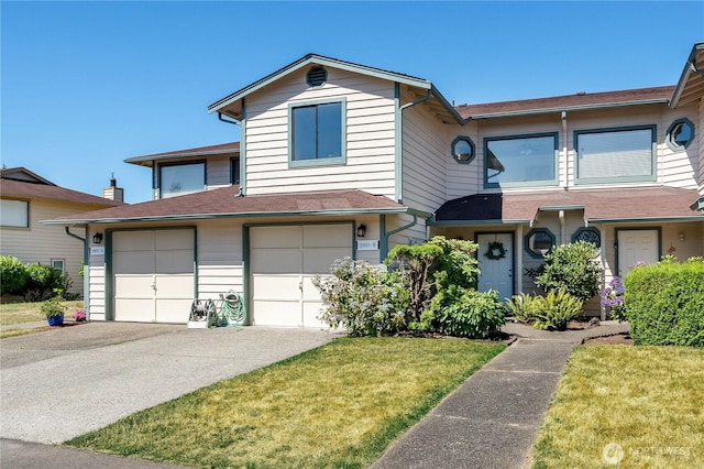 25015 110th Ave SE Unit B, Kent, WA 98030 - view of front of home with driveway, a garage, and a front yard