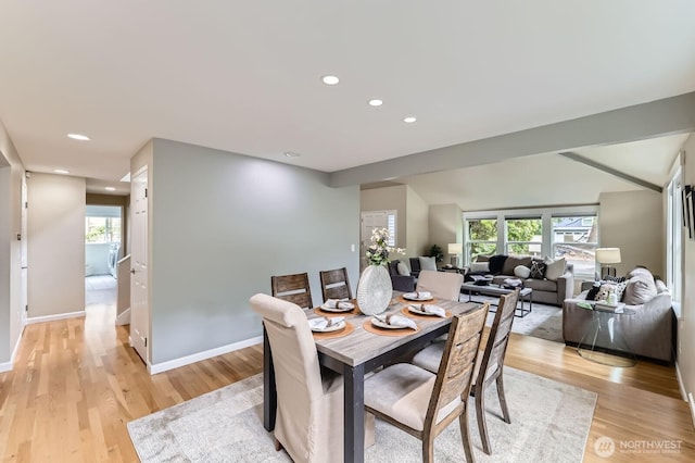 14111 NE 63rd Ct, Redmond, WA 98052 - dining area with light wood-style flooring, healthy amount of natural light, and recessed lighting