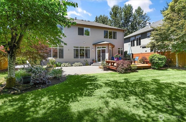 25004 163rd Pl SE, Covington, WA 98042 - rear view of property featuring a wooden deck and a patio