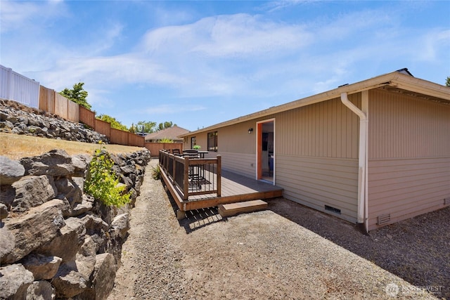 8851 48th Pl W, Mukilteo, WA 98275 - view of side of property featuring crawl space and a wooden deck
