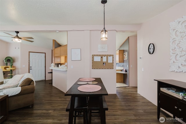 2072 Hastings Ln SE, Port Orchard, WA 98367 - dining area with dark wood-style floors and a ceiling fan