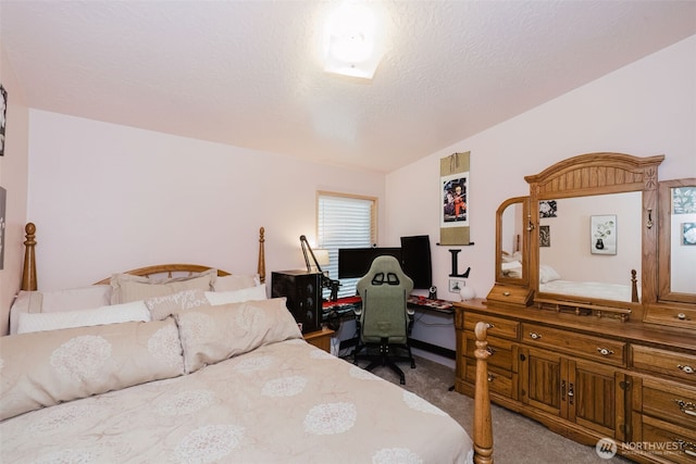 2072 Hastings Ln SE, Port Orchard, WA 98367 - bedroom with vaulted ceiling, light colored carpet, and a desk