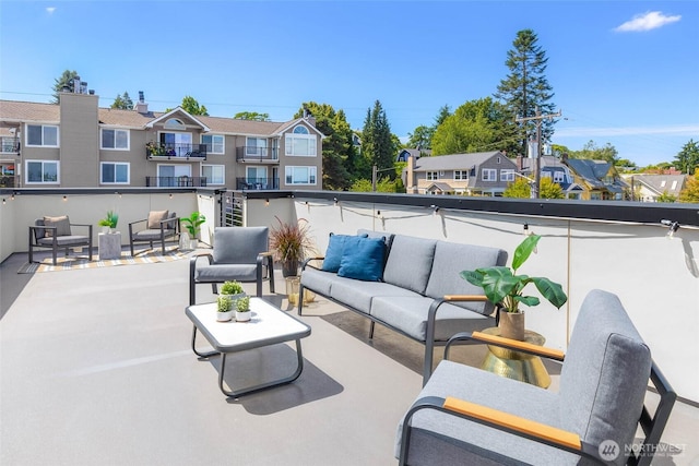 1918 5th Ave N Unit B, Seattle, WA 98109 - patio / terrace featuring outdoor lounge area and a residential view