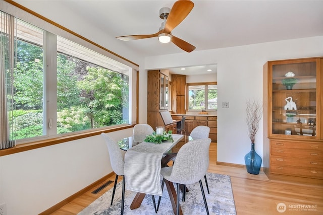 2404 SW 170th St, Burien, WA 98166 - dining area featuring light wood finished floors and a ceiling fan