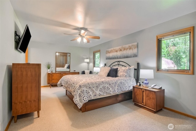 2404 SW 170th St, Burien, WA 98166 - bedroom featuring light carpet and a ceiling fan
