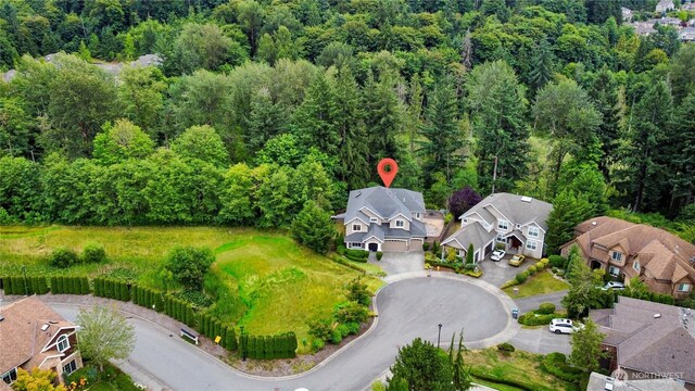 8019 149th Pl SE, Newcastle, WA 98059 - aerial perspective of suburban area with a forest