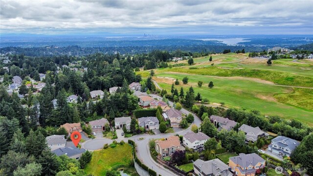 8019 149th Pl SE, Newcastle, WA 98059 - aerial overview of property's location with nearby suburban area and a local golf course
