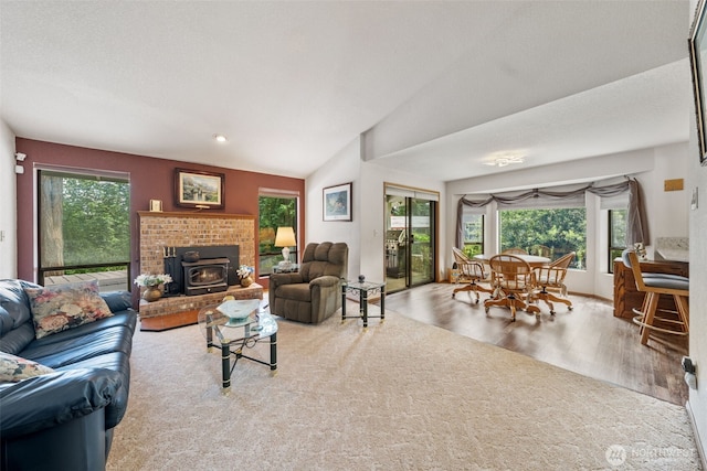 16714 Broadway Ave, Snohomish, WA 98296 - living area with wood finished floors and vaulted ceiling