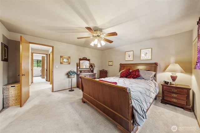 16714 Broadway Ave, Snohomish, WA 98296 - bedroom featuring light colored carpet and ceiling fan