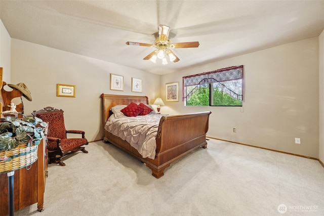 16714 Broadway Ave, Snohomish, WA 98296 - bedroom with light colored carpet and a ceiling fan