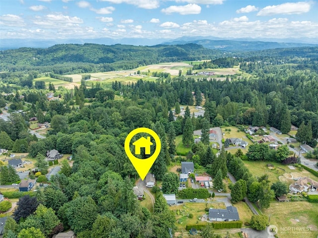 16714 Broadway Ave, Snohomish, WA 98296 - drone / aerial view of a heavily wooded area and mountains