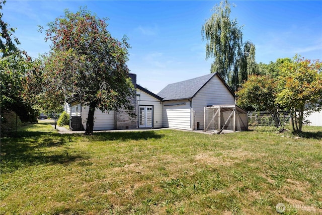 136 D St, Buckley, WA 98321 - back of property with french doors