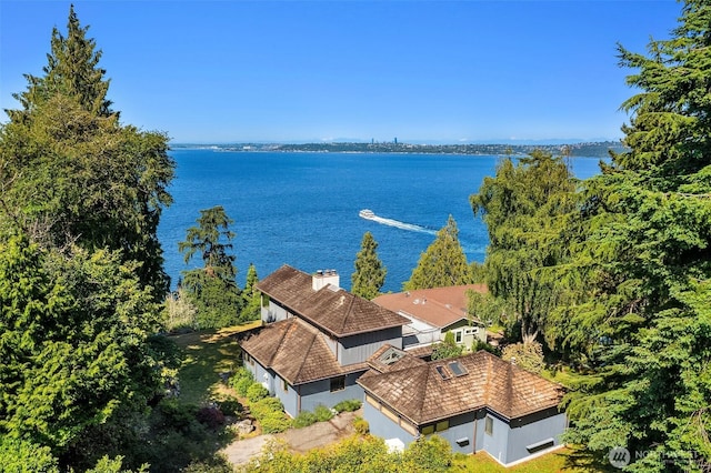 10634 SW Cowan Rd, Vashon, WA 98070 - view from above of property featuring a nearby body of water