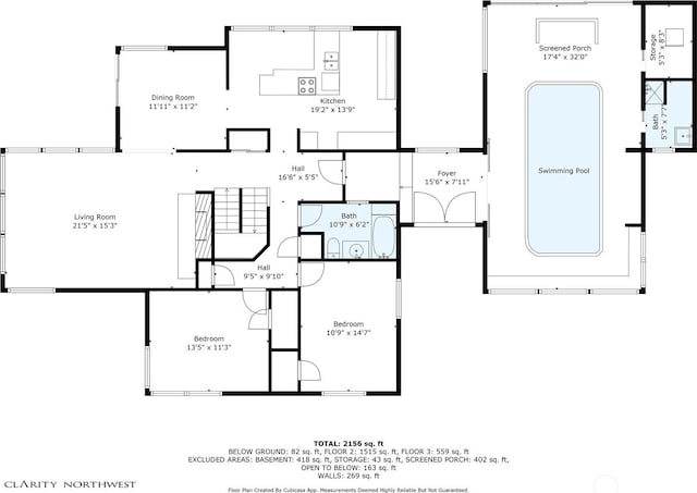 10634 SW Cowan Rd, Vashon, WA 98070 - view of home floor plan