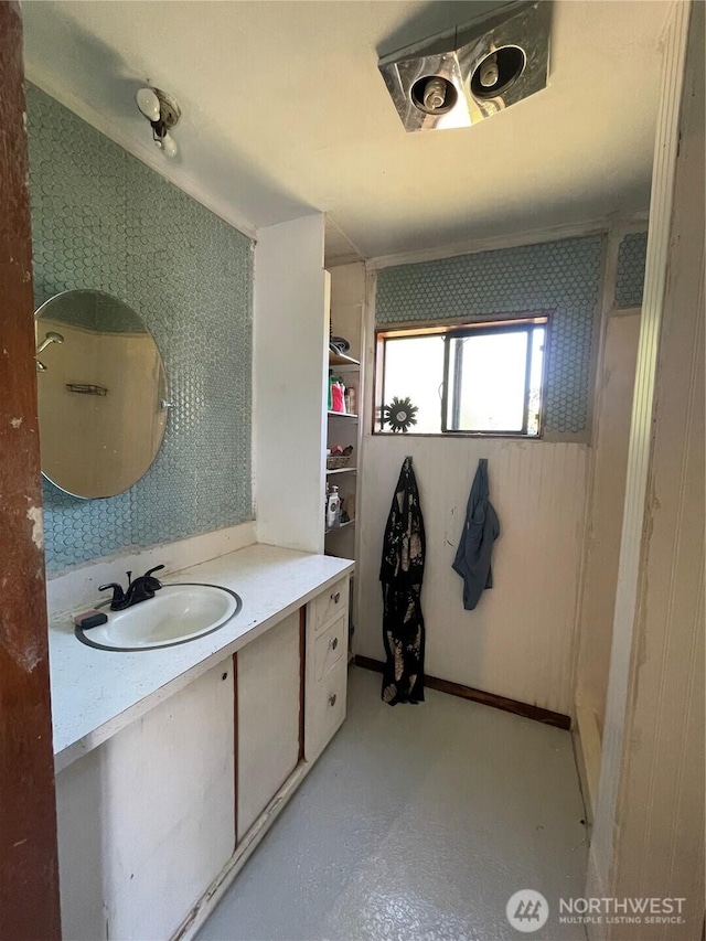 1610 M St NE, Auburn, WA 98002 - bathroom featuring vanity and finished concrete flooring