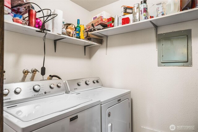 7310 N Skyview Ln Unit J-301, Tacoma, WA 98406 - laundry room with separate washer and dryer and electric panel