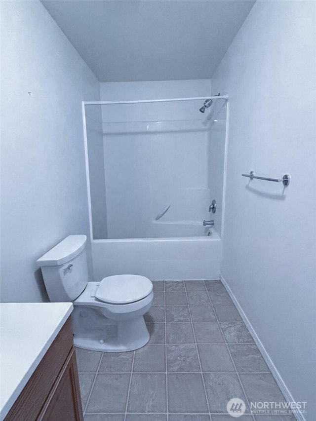 8389 SW Harmon St, Port Orchard, WA 98367 - bathroom with vanity, tub / shower combination, and tile patterned flooring