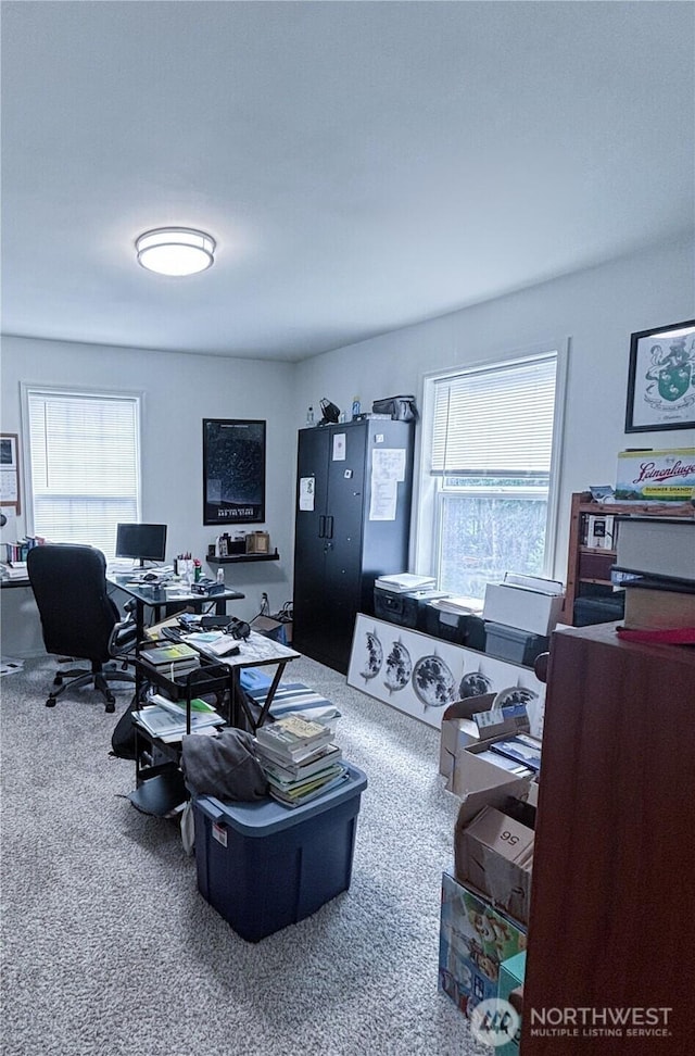8389 SW Harmon St, Port Orchard, WA 98367 - living room with plenty of natural light, an office area, and carpet