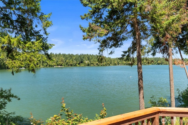 21945 Promontory Ct SE, Yelm, WA 98597 - water view with a heavily wooded area