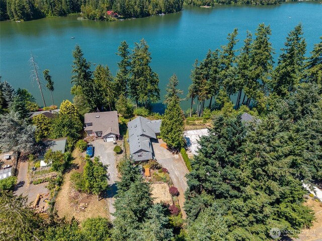 21945 Promontory Ct SE, Yelm, WA 98597 - aerial view of property and surrounding area with a large body of water
